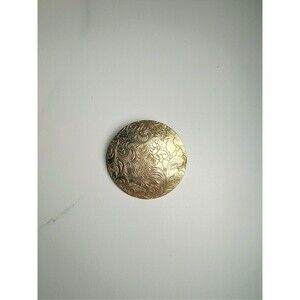 Vintage Etched Circular Buckle Gold Lightweight